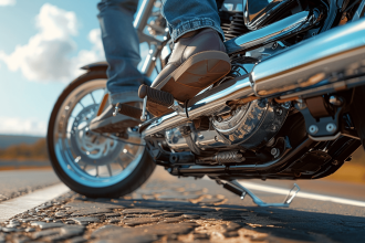 Cale-pied de moto offrant confort et maîtrise lors de la conduite