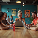 Groupe de jeunes adultes sportifs en salle de sport